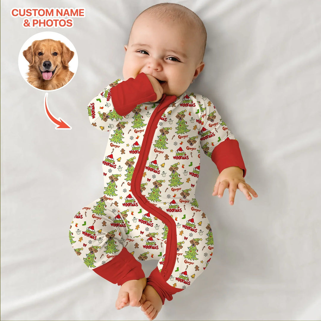 Custom Dog Photo Merry Woofmas Convertible Zippy - Zumbamboo