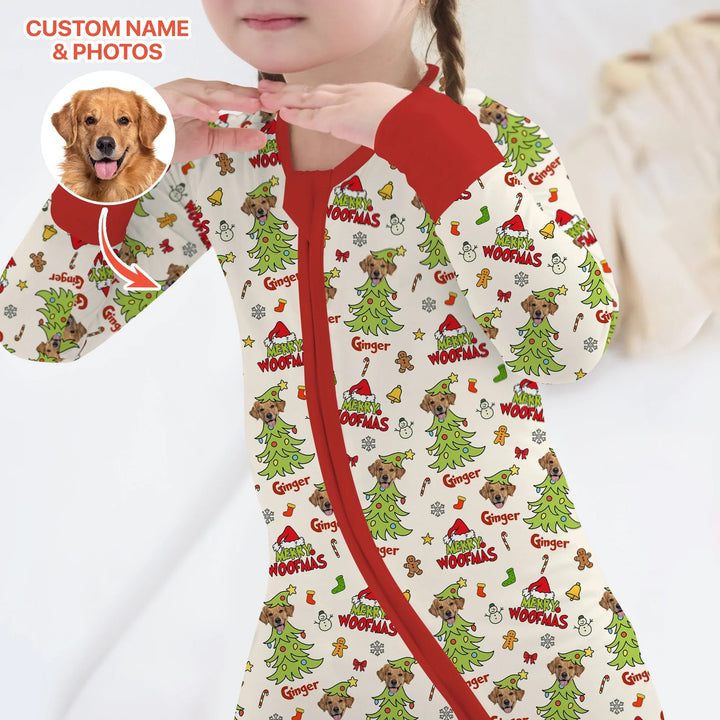 Custom Dog Photo Merry Woofmas Convertible Zippy - Zumbamboo