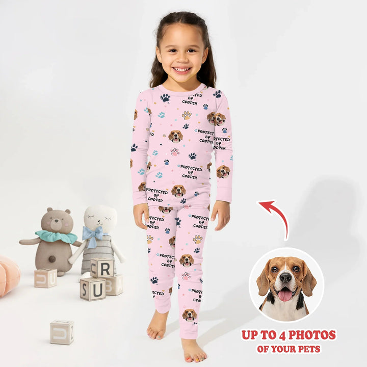 Custom Dog Photo Pattern "Protected By" Pajama - Zumbamboo