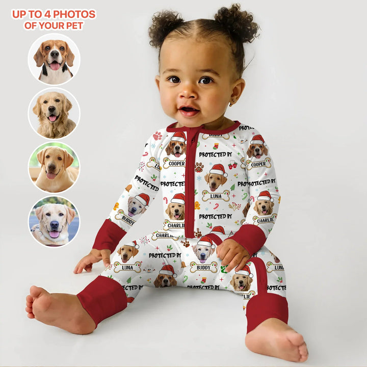 Custom Dog Photo "Protected By" Christmas Convertible Zippy - Zumbamboo
