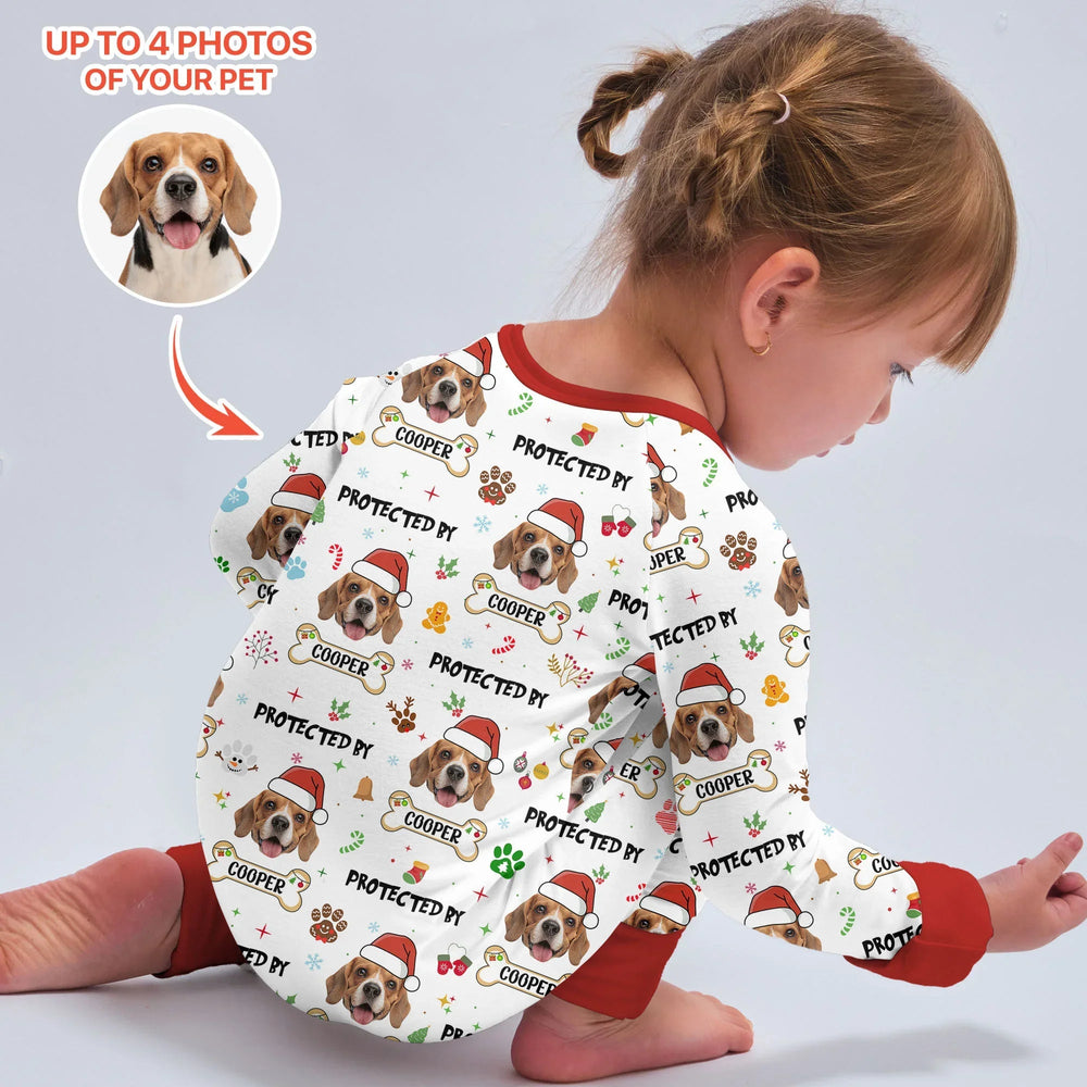 Custom Dog Photo "Protected By" Christmas Convertible Zippy - Zumbamboo