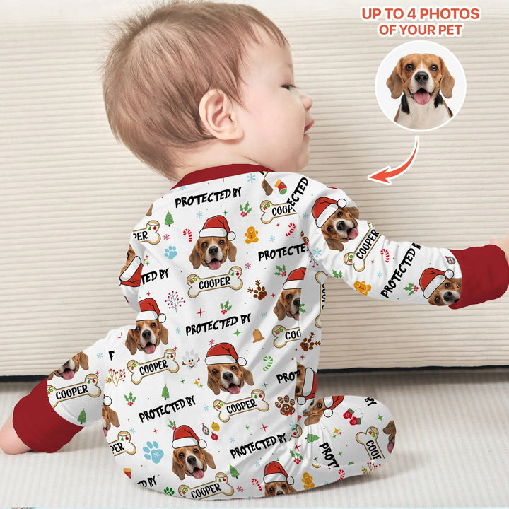 Custom Dog Photo "Protected By" Christmas Convertible Zippy - Zumbamboo