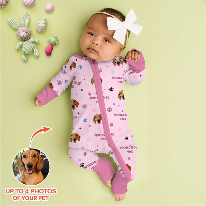 Custom Dog Photos "Protected By" Pawfect Pink Convertible Zippy - Zumbamboo
