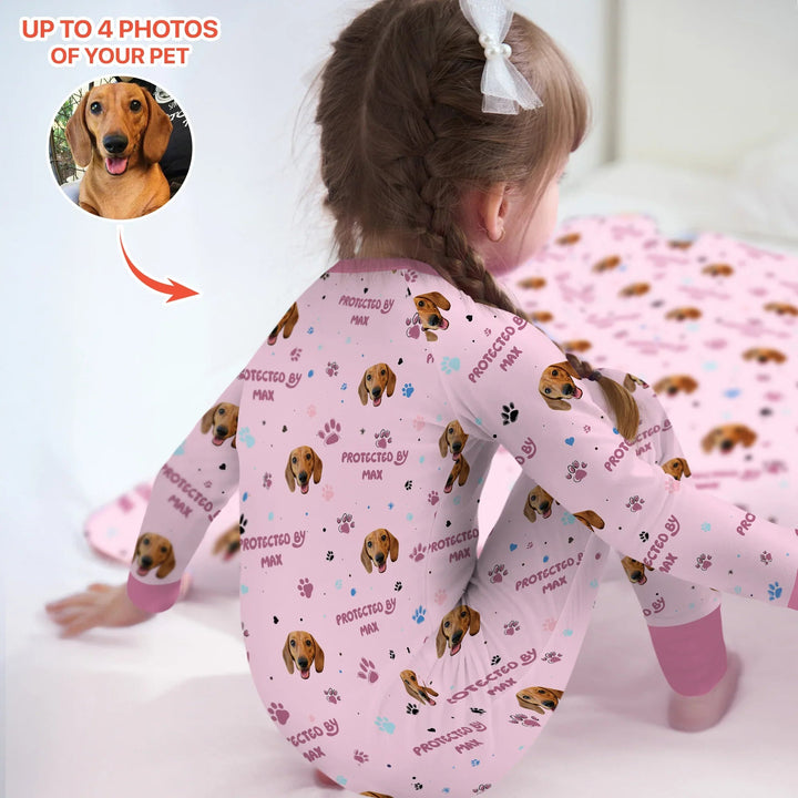 Custom Dog Photos "Protected By" Pawfect Pink Convertible Zippy - Zumbamboo