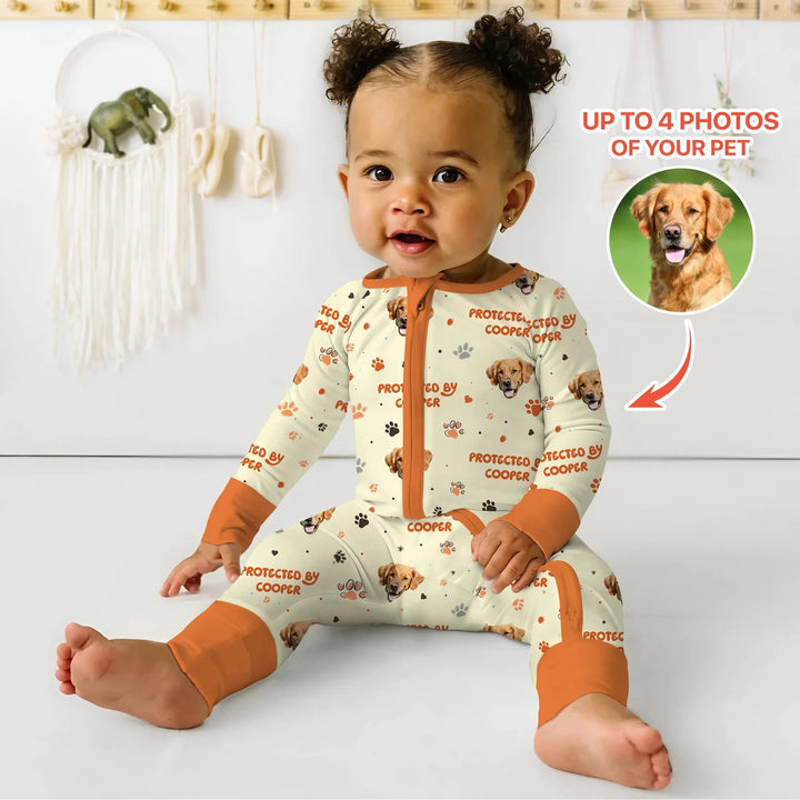 Custom Dog Photos "Protected By" Pawfect Yellow Convertible Zippy - Zumbamboo