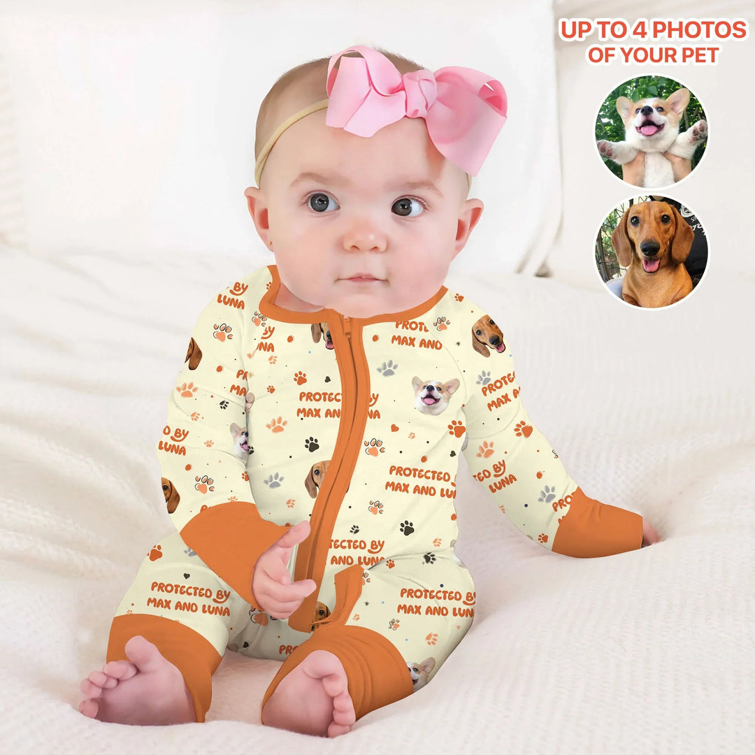 Custom Dog Photos "Protected By" Pawfect Yellow Convertible Zippy - Zumbamboo