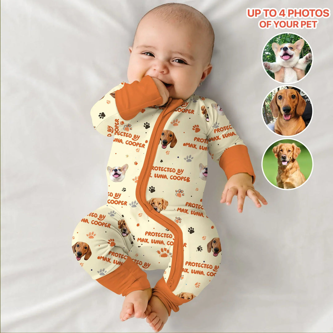 Custom Dog Photos "Protected By" Pawfect Yellow Convertible Zippy - Zumbamboo