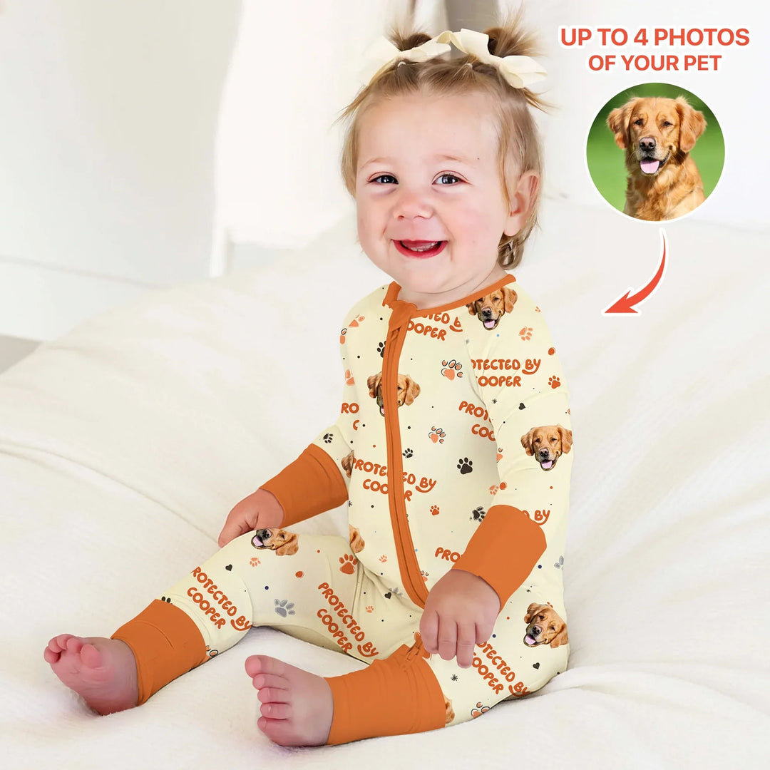 Custom Dog Photos "Protected By" Pawfect Yellow Convertible Zippy - Zumbamboo