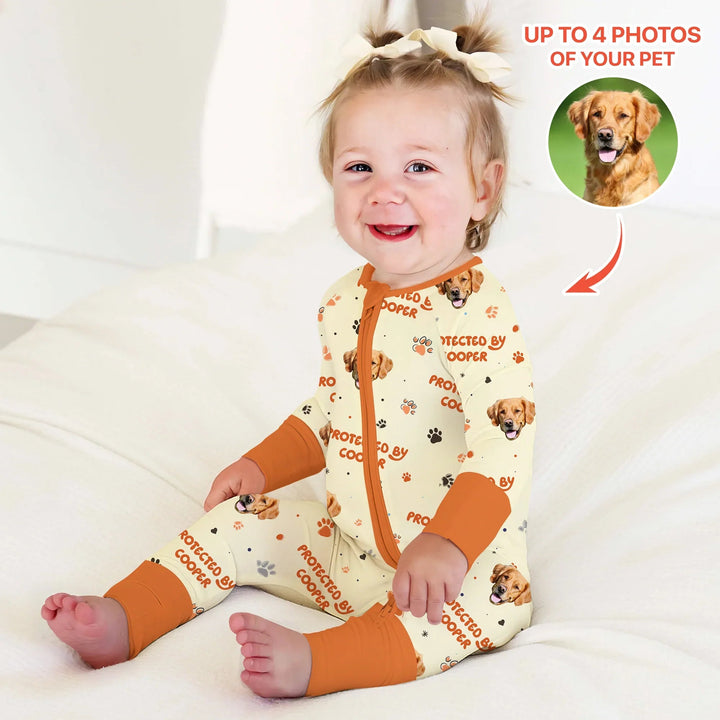 Custom Dog Photos "Protected By" Pawfect Yellow Convertible Zippy - Zumbamboo