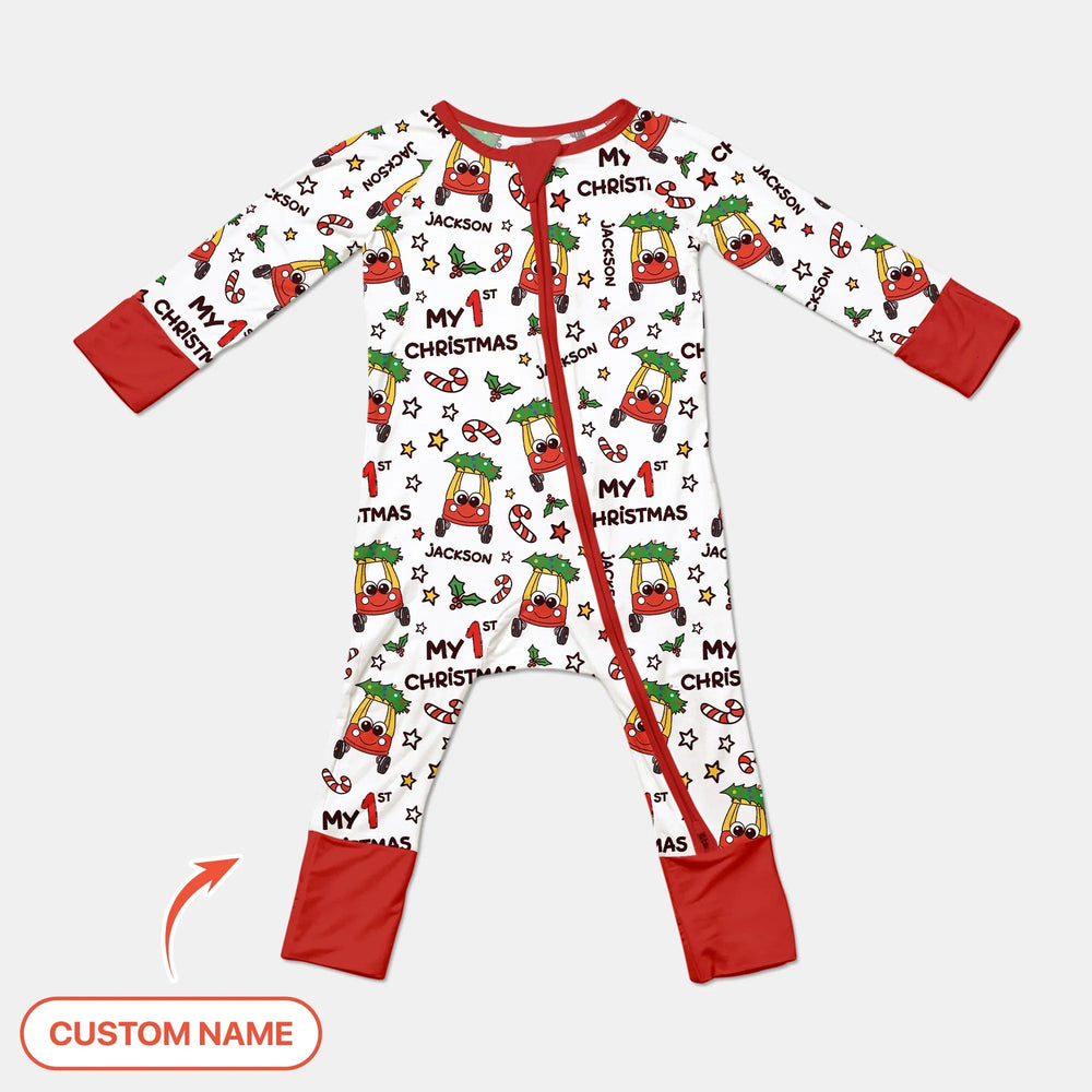 Custom Name Baby Car My 1st Christmas Convertible Zippy - Zumbamboo