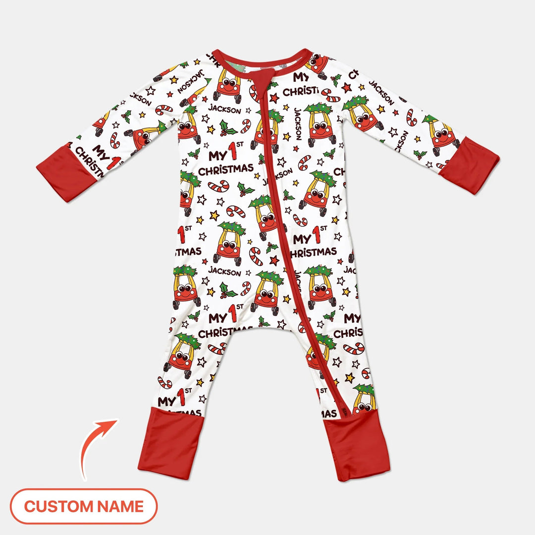 Custom Name Baby Car My 1st Christmas Convertible Zippy - Zumbamboo