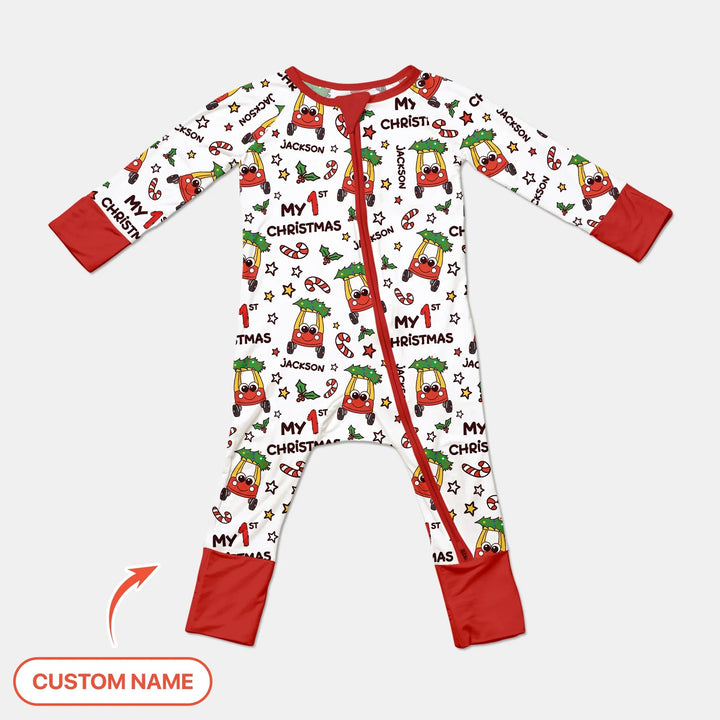 Custom Name Baby Car My 1st Christmas Convertible Zippy - Zumbamboo