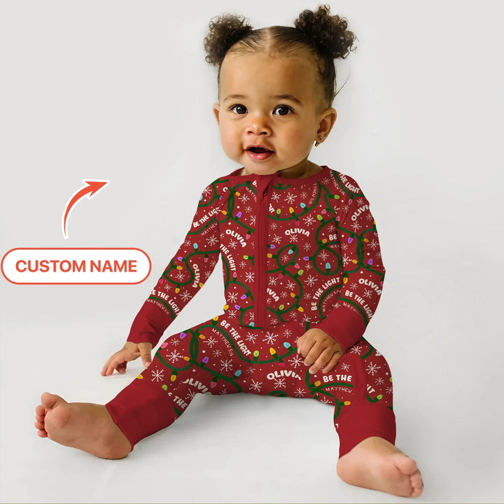 Custom Name Be The Light Christmas Convertible Zippy - Zumbamboo