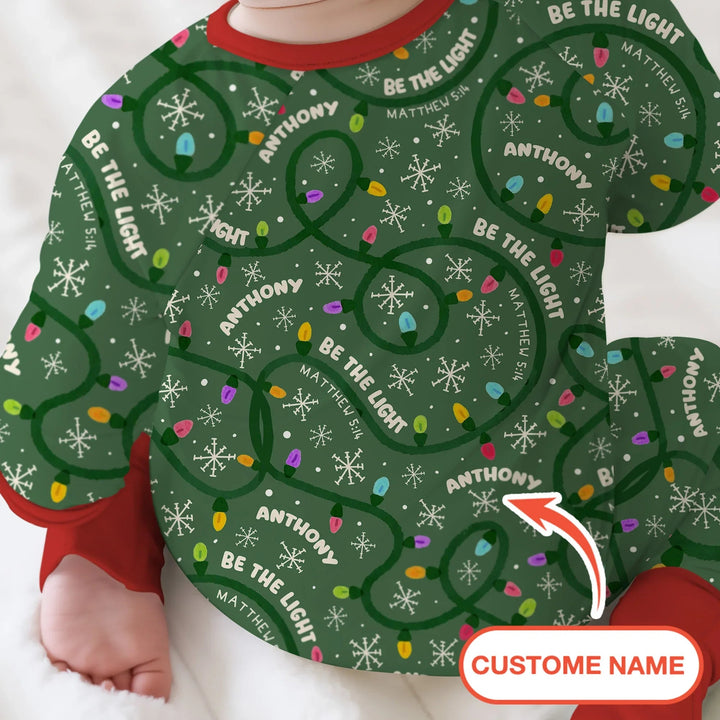 Custom Name Be The Light Christmas Convertible Zippy - Zumbamboo