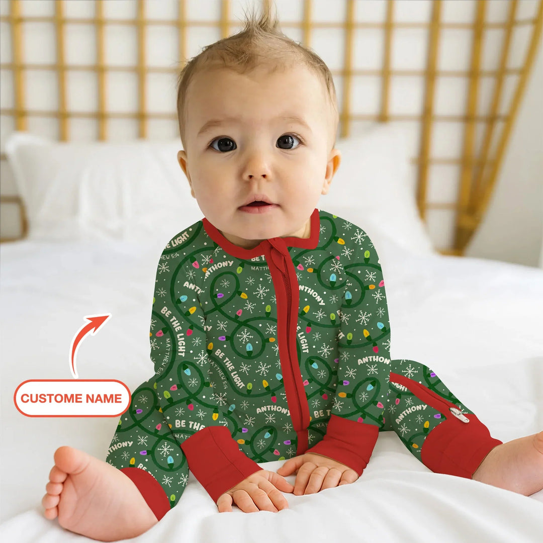 Custom Name Be The Light Christmas Convertible Zippy - Zumbamboo