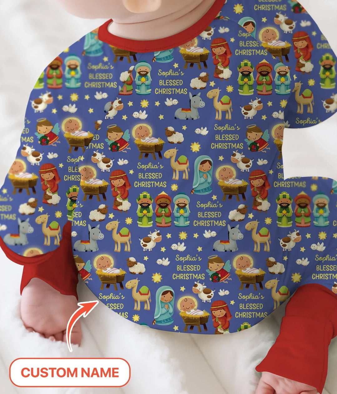 Custom Name Blessed Christmas Night Convertible Zippy - Zumbamboo