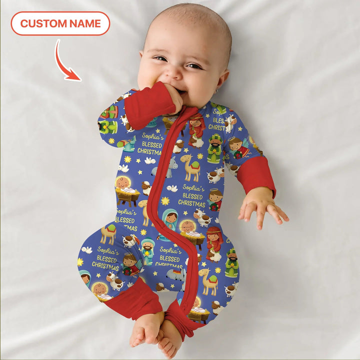 Custom Name Blessed Christmas Night Convertible Zippy - Zumbamboo