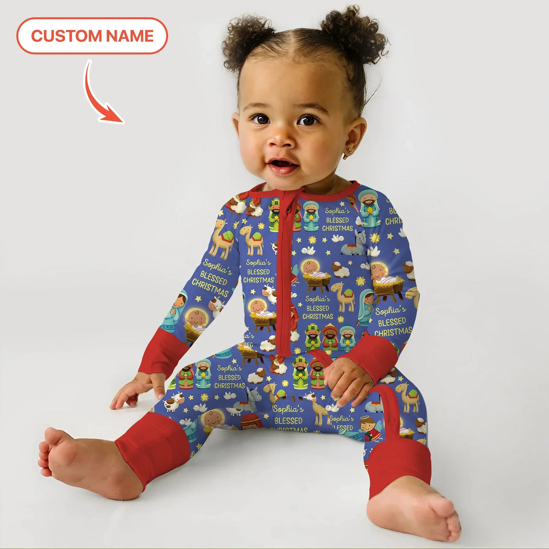 Custom Name Blessed Christmas Night Convertible Zippy - Zumbamboo