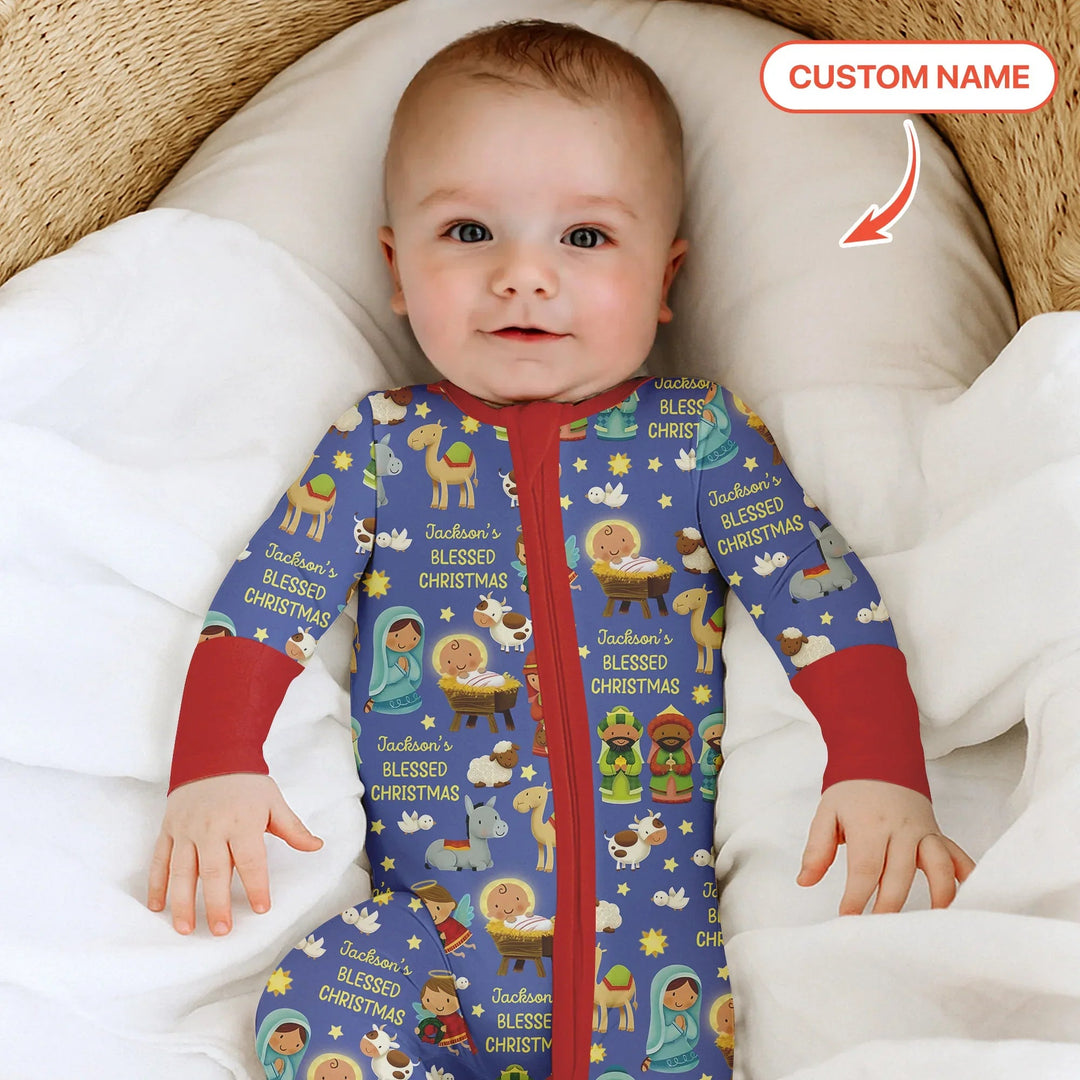 Custom Name Blessed Christmas Night Convertible Zippy - Zumbamboo