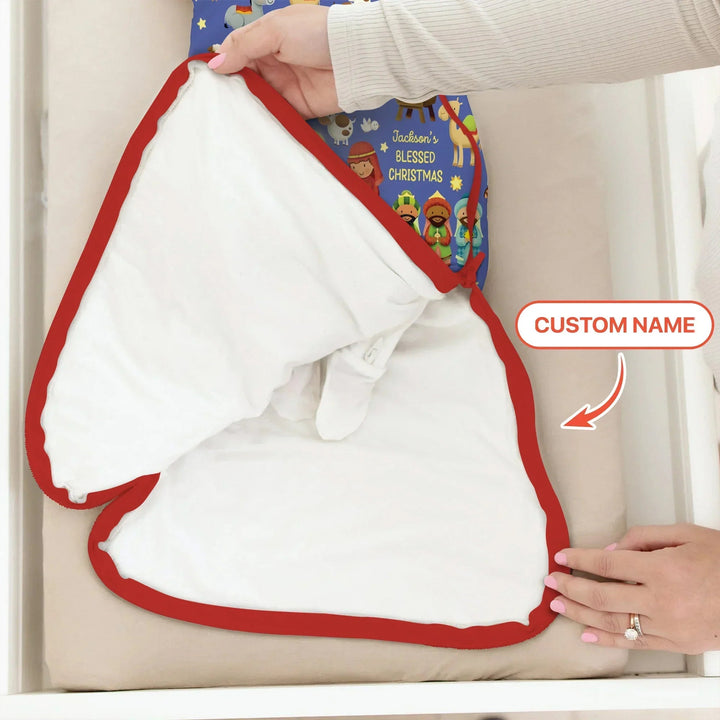 Custom Name Blessed Christmas Night Sleep Bag For Baby - Zumbamboo