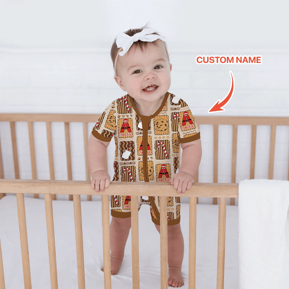 Custom Name Cookies and Milk Wonderland Shorty Zippy - Zumbamboo