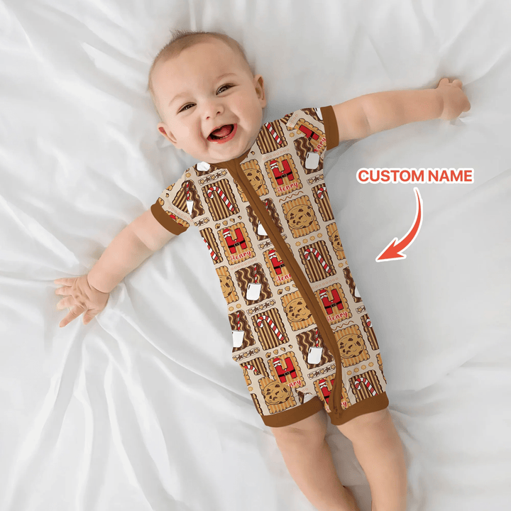 Custom Name Cookies and Milk Wonderland Shorty Zippy - Zumbamboo