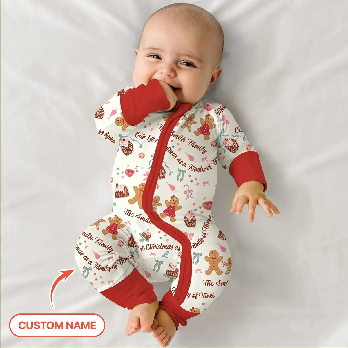 Custom Name Family Gingerbread Bamboo Convertible Zippy – Zumbamboo