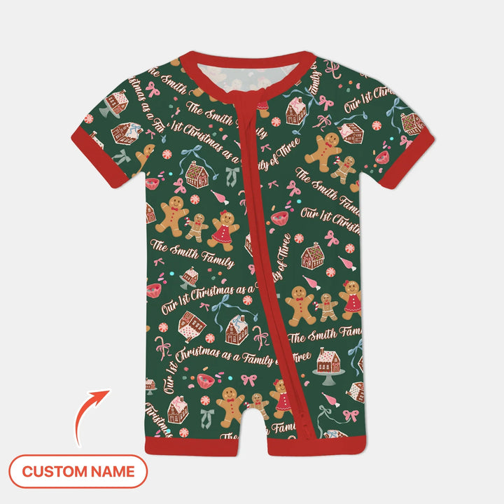 Custom Name Family Gingerbread Shorty Zippy , Custom Name Family Gingerbread Shorty Zippy - 0-3M