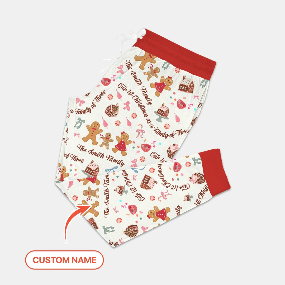 Custom Name Family Gingerbread Women Pajama Set - Zumbamboo