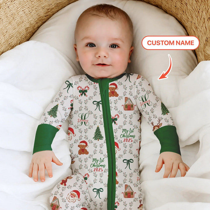 Custom name "Fancy Monogram Green Christmas 2025" Convertible Zippy - Zumbamboo