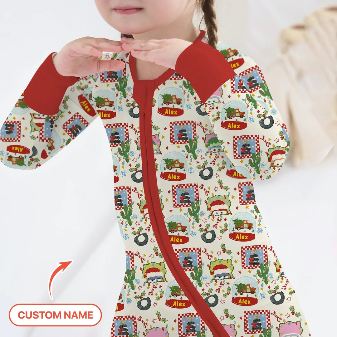 Custom Name Funny Christmas Cars Convertible Zippy - Zumbamboo