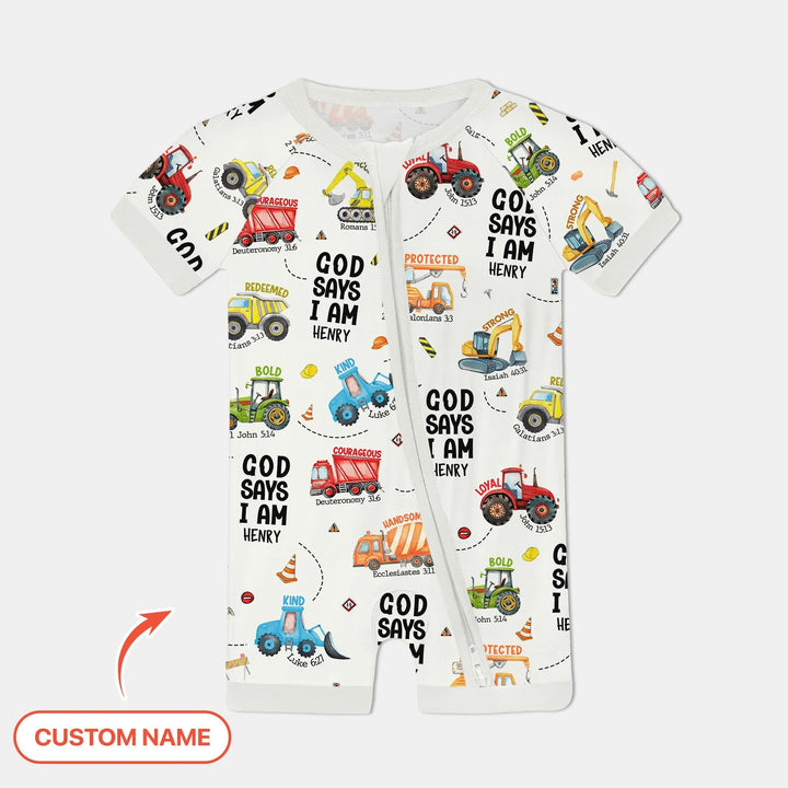 Custom Name God Says I Am Boy Shorty Zippy - Zumbamboo