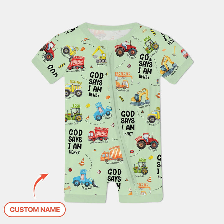 Custom Name God Says I Am Boy Shorty Zippy - Zumbamboo