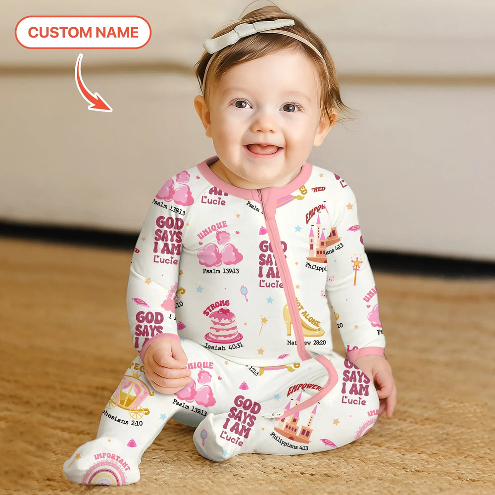 Custom Name God Says I Am Girl Custom Name Convertible Zippy - Zumbamboo