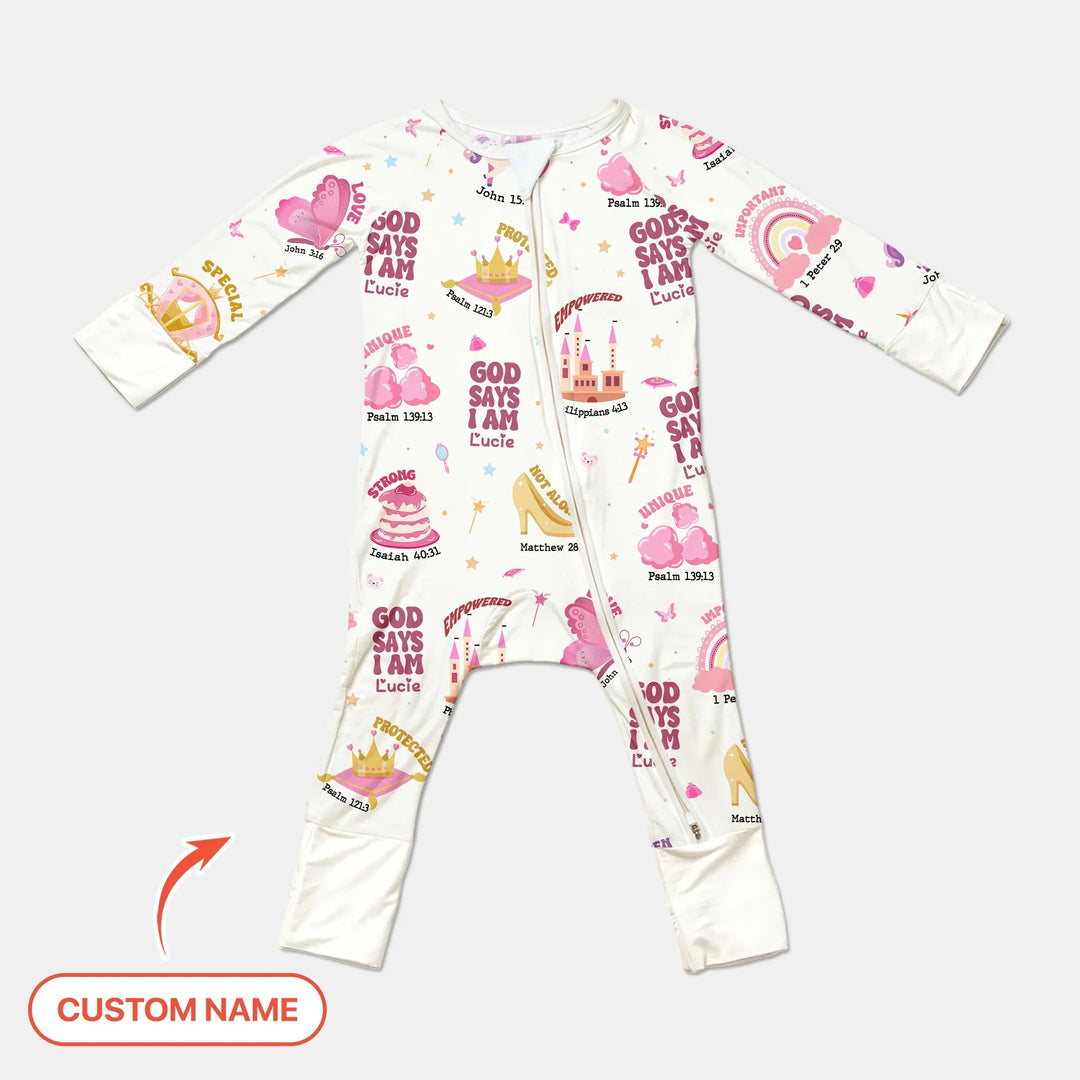 Custom Name God Says I Am Girl Custom Name Convertible Zippy - Zumbamboo