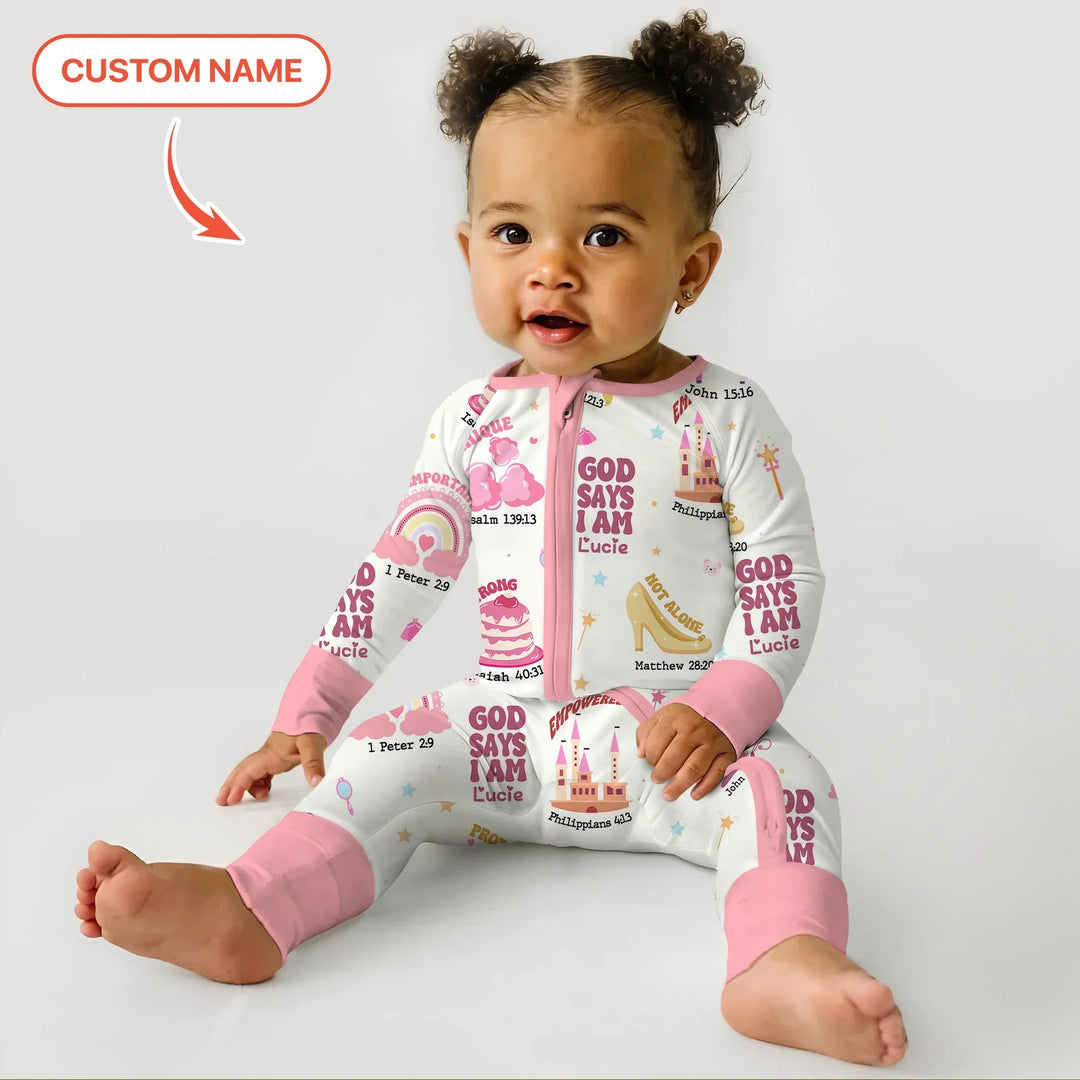 Custom Name God Says I Am Girl Custom Name Convertible Zippy - Zumbamboo