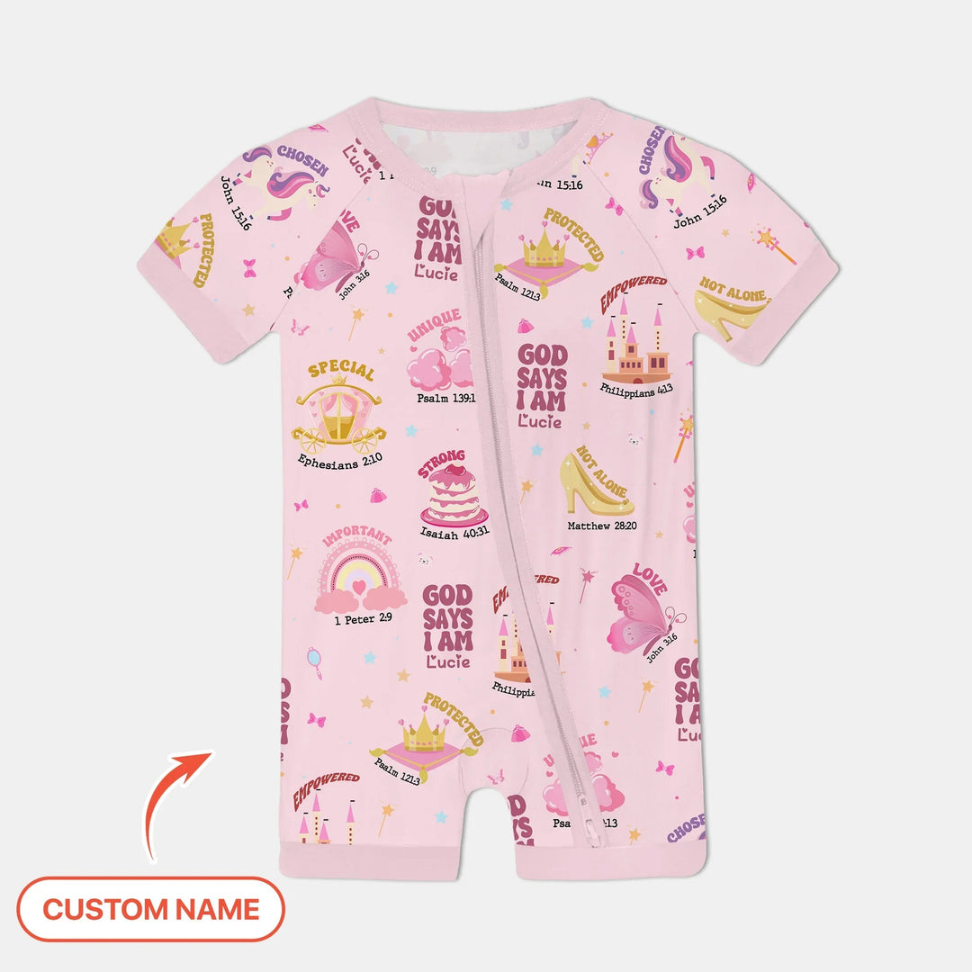 Custom Name God Says I Am Girl Shorty Zippy - Zumbamboo