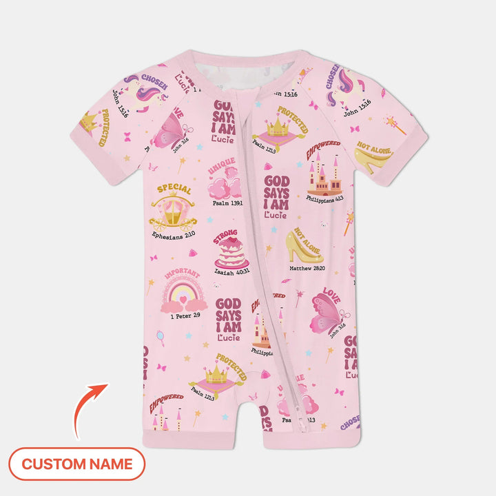 Custom Name God Says I Am Girl Shorty Zippy - Zumbamboo