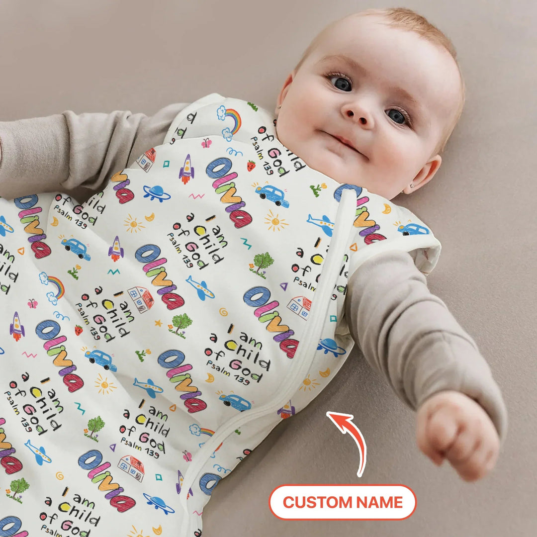 Custom Name "I am a Child of God" - Sleep Bag - Zumbamboo