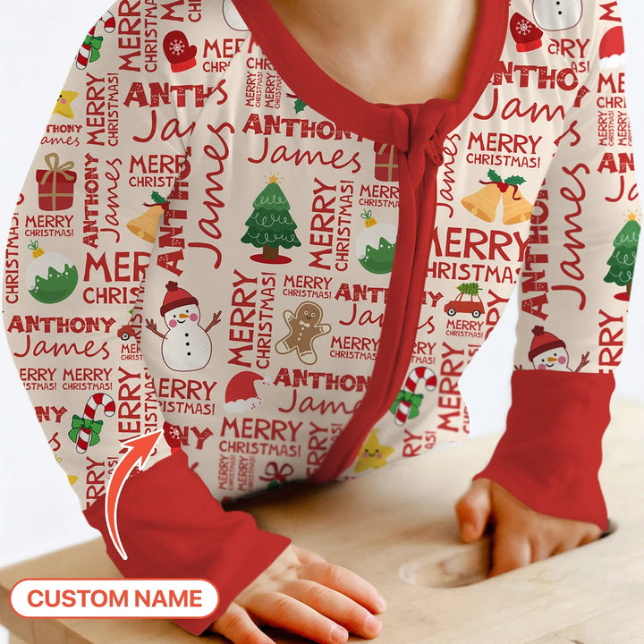 Custom Name Merry Christmas Convertible Zippy - Zumbamboo