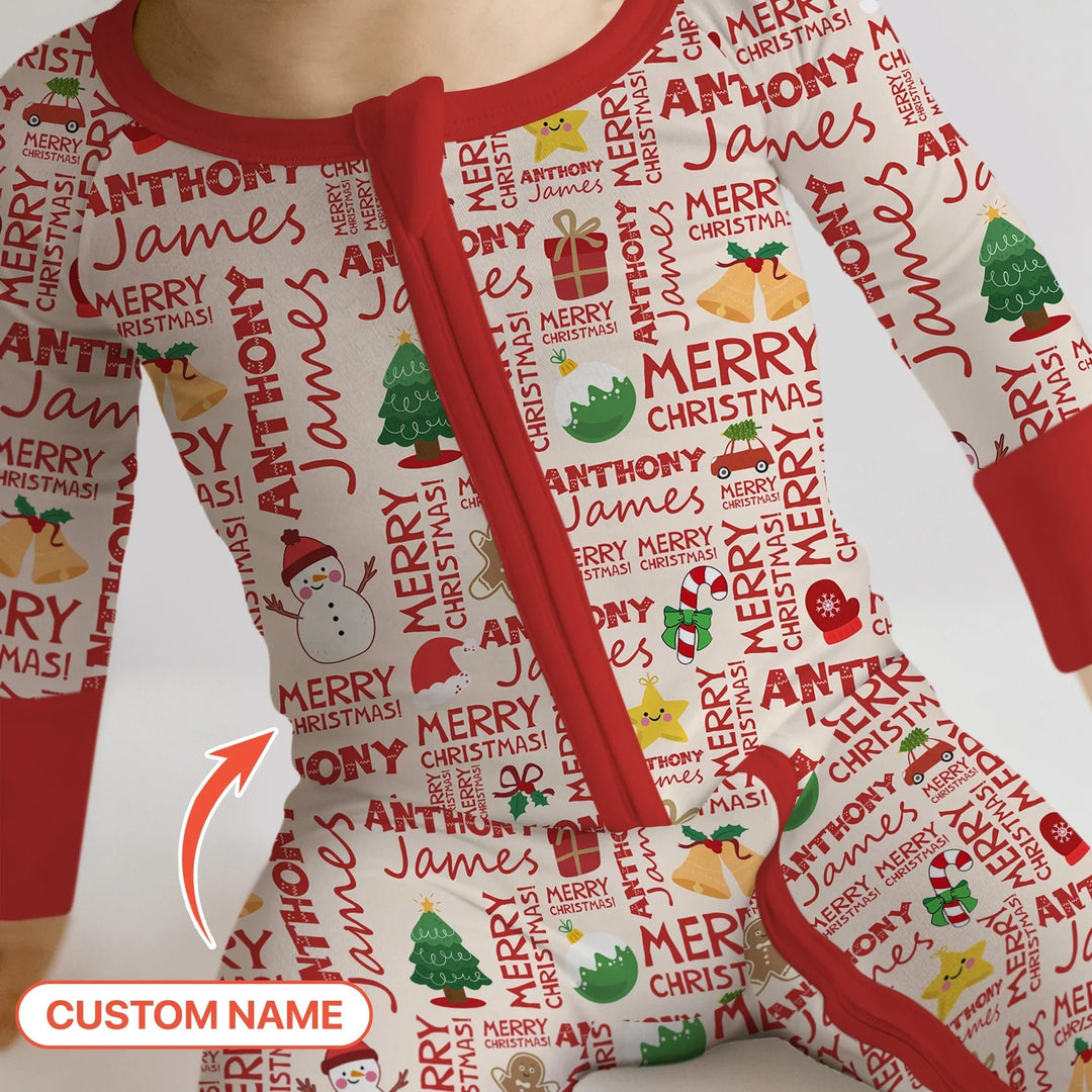 Custom Name Merry Christmas Convertible Zippy - Zumbamboo