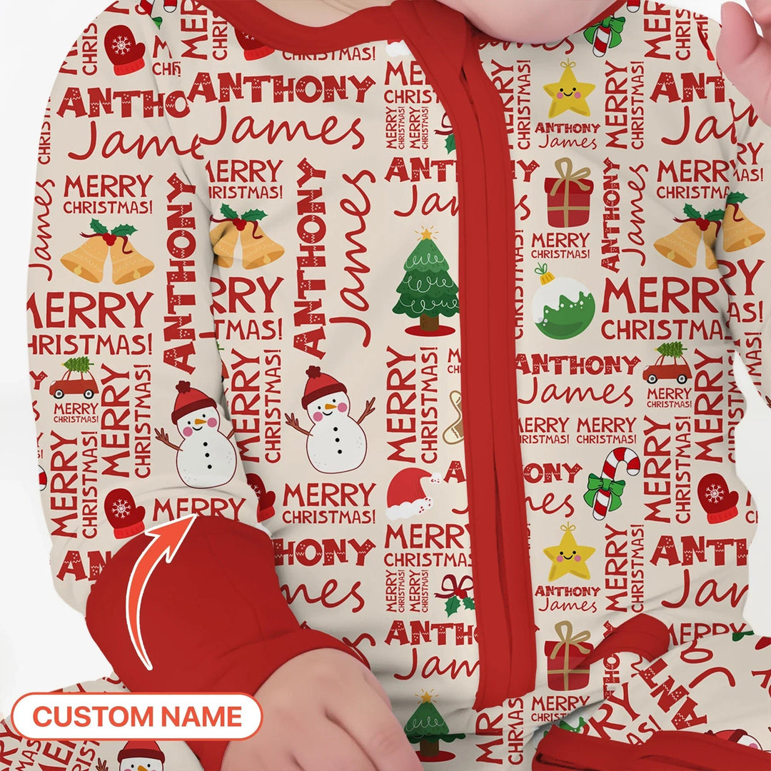 Custom Name Merry Christmas Convertible Zippy - Zumbamboo