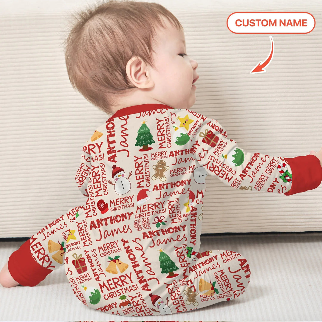 Custom Name Merry Christmas Convertible Zippy - Zumbamboo