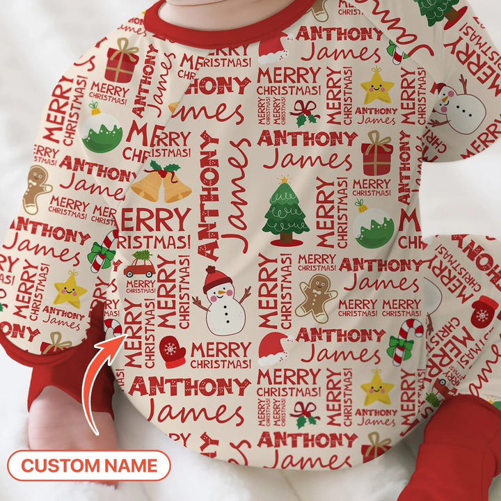 Custom Name Merry Christmas Convertible Zippy - Zumbamboo