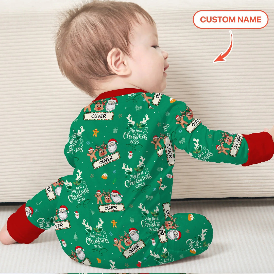 Custom Name "My Deer First's Christmas" For Boy - Convertible Zippy - Zumbamboo