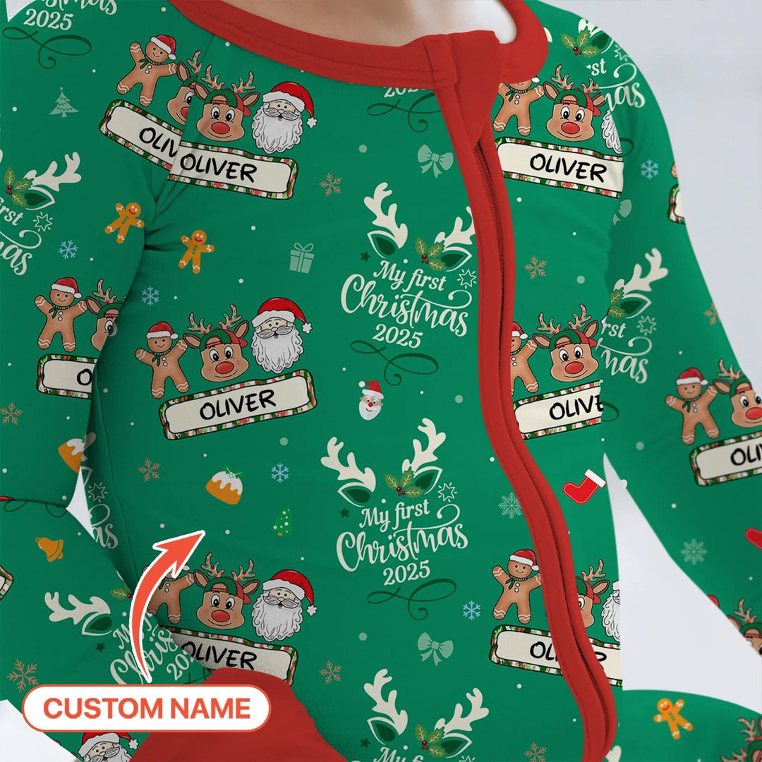 Custom Name "My Deer First's Christmas" For Boy - Convertible Zippy - Zumbamboo