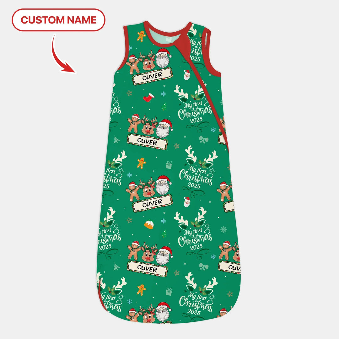 Custom Name "My Deer First's Christmas" For Boy - Sleep Bag - Zumbamboo