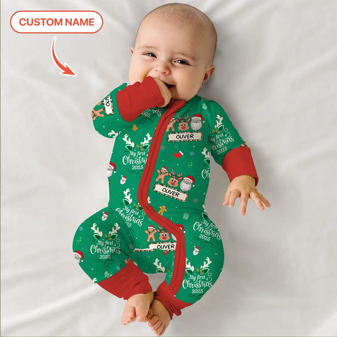Custom Name "My Deer First's Christmas" For Girl - Convertible Zippy - Zumbamboo