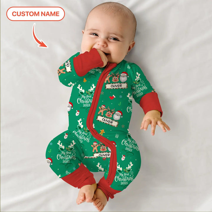 Custom Name "My Deer First's Christmas" For Girl - Convertible Zippy - Zumbamboo