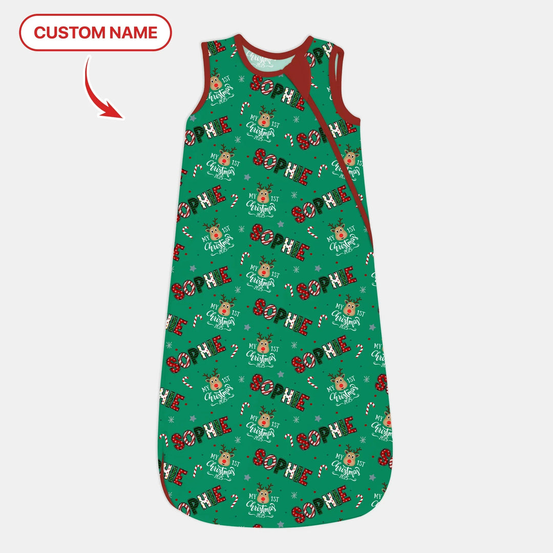 Custom Name "My First Christmas 2025" Sleep Bag - Zumbamboo